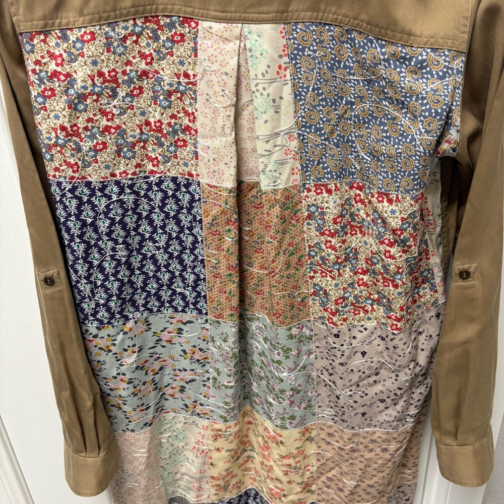 John Mark Patchwork Embroidered Back Button Down … - image 6